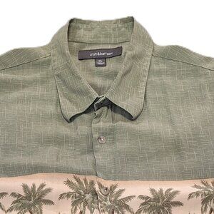 Croft Barrow Hawaiian Short Sleeve Shirt Button Up Men XL Rayon